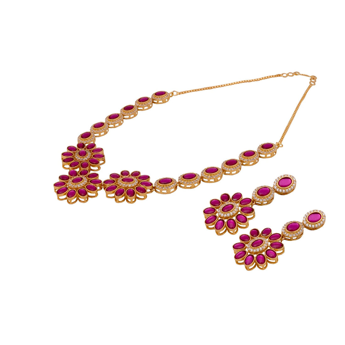 Victorian Antique Necklace Set | Gold Plated Polki Kundan Bridal Jewelry | Traditional Indian Wedding Necklace | Gift For Her — 3