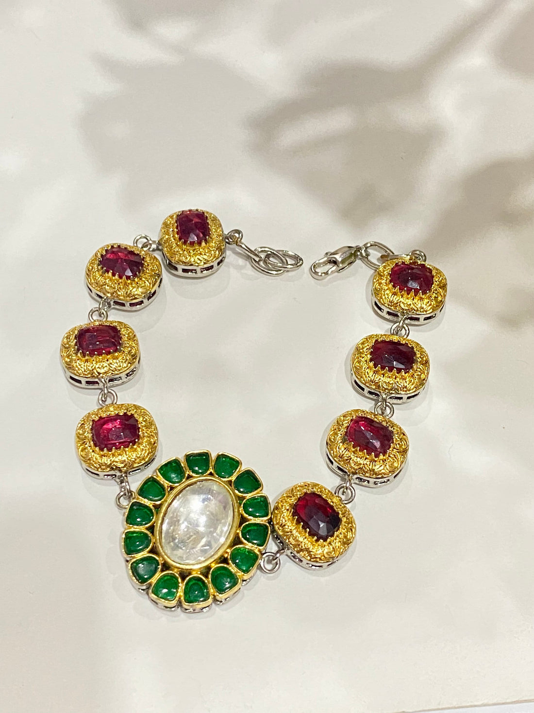 Kundan Gold Bracelet | Wedding Bracelet | South Indian jewellery | Style jewelry | Indian Designer Jewelry | Ruby Jewelry | Gift For Her — 2
