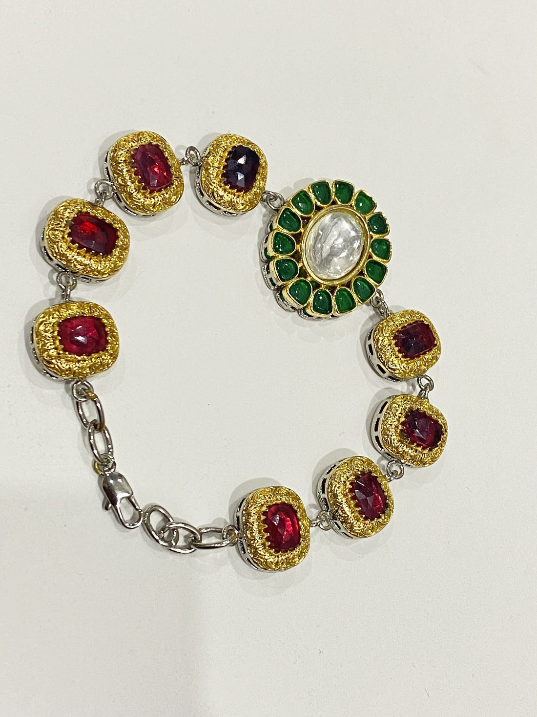 Kundan Gold Bracelet | Wedding Bracelet | South Indian jewellery | Style jewelry | Indian Designer Jewelry | Ruby Jewelry | Gift For Her — 6