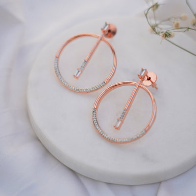 Hoops of Chic: Rose Gold Hoops Earring - Effortlessly Stylish and Versatile