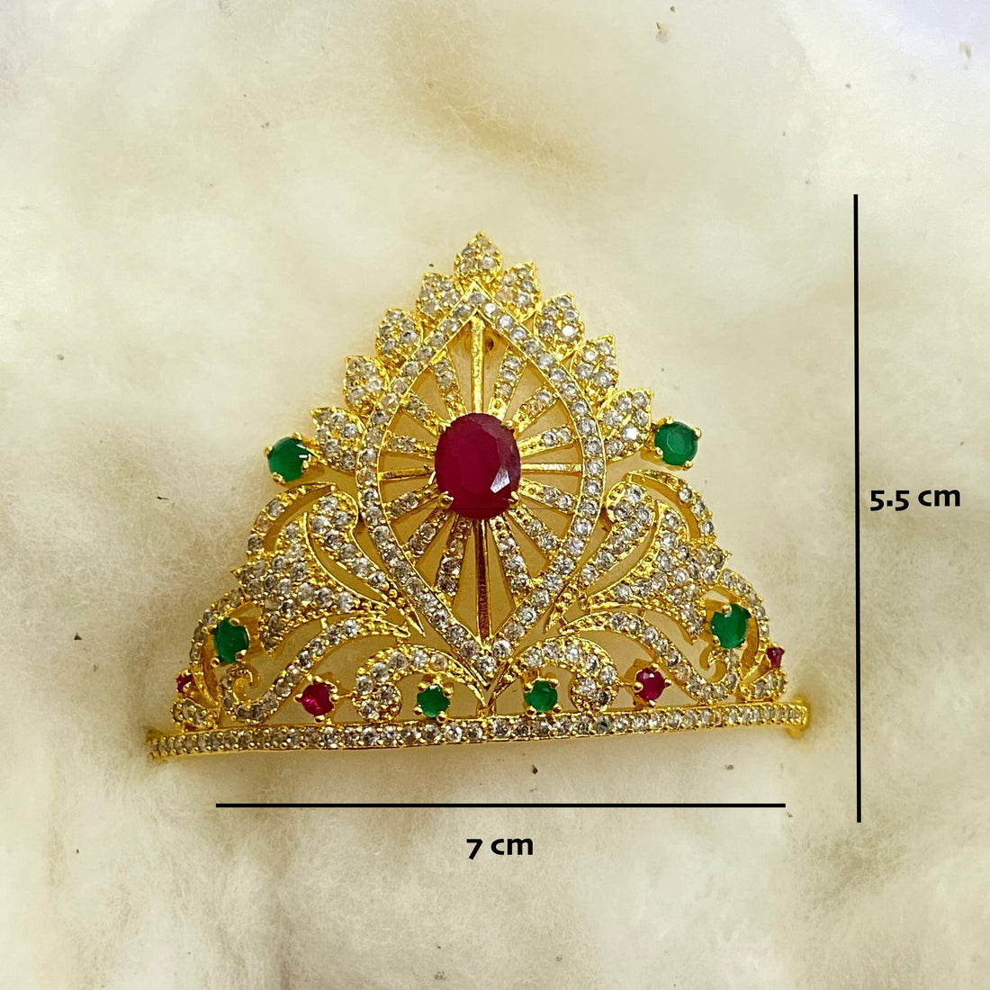 Mukut for krishna, Laddu Gopal Mukut, God Crown Jewellery, Krishna Jewellery, Krishna Crown, Gold Crown, Gold Mukut, Krishna Mukut — 1