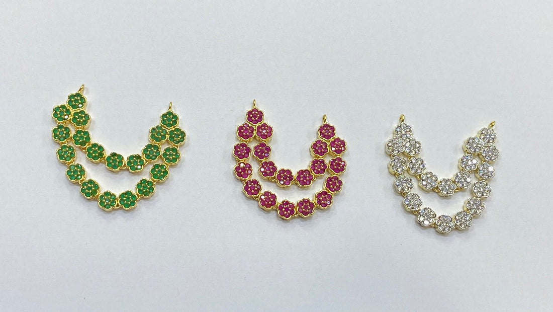 22k Gold Plated Laddu Gopal Necklace Ruby Emerald Diamond | Temple Accessories | Temple Jewelry | Bal Gopal Shringar Ornaments — 6