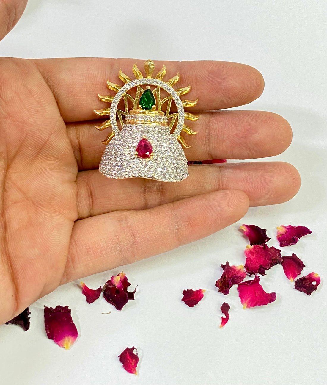 Gold Krishna Mukut, Laddu Gopal Mukut shringar, Gold deity crown and accessories , kanha ji mukut, Ram ji accessories, Lakshmi Mata ji mukut — 7