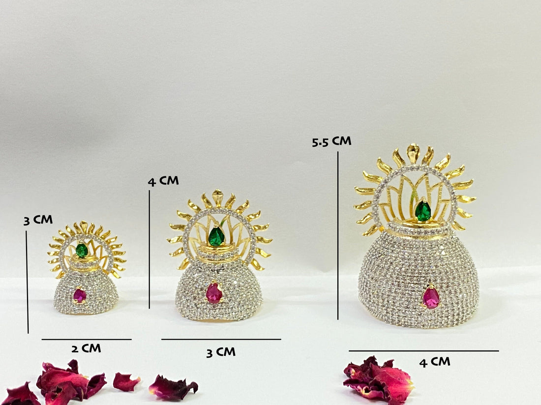 Gold Krishna Mukut, Laddu Gopal Mukut shringar, Gold deity crown and accessories , kanha ji mukut, Ram ji accessories, Lakshmi Mata ji mukut — 1