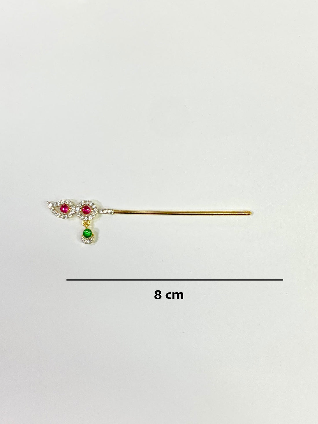 Gold Plated Krishna Flute | Ruby & Emerald Deity Accessories | flute Bal Gopal Bansi | Handmade Lord Krishna | Gift For Her — 4