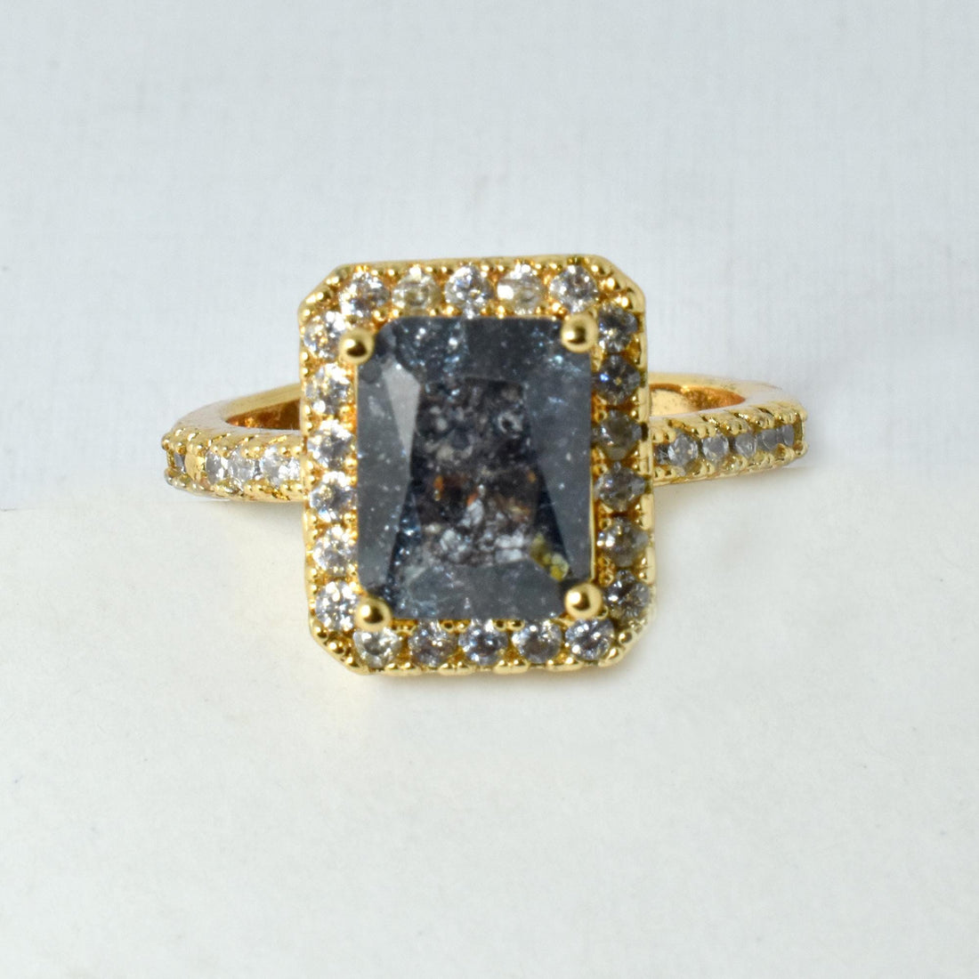 Cushion Sapphire CZ Diamond Ring | Rose Gold Plated Cocktail Statement Ring | Bridal Wedding Engagement Ring | Party Wear Ring |Gift for Her — 5