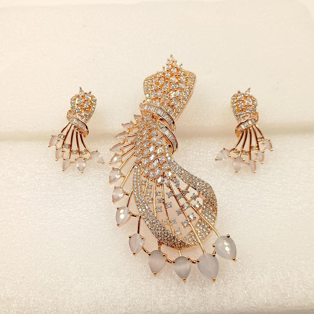 Ruby Style Statement Pendant Set: Indian Designer Jewelry — 3