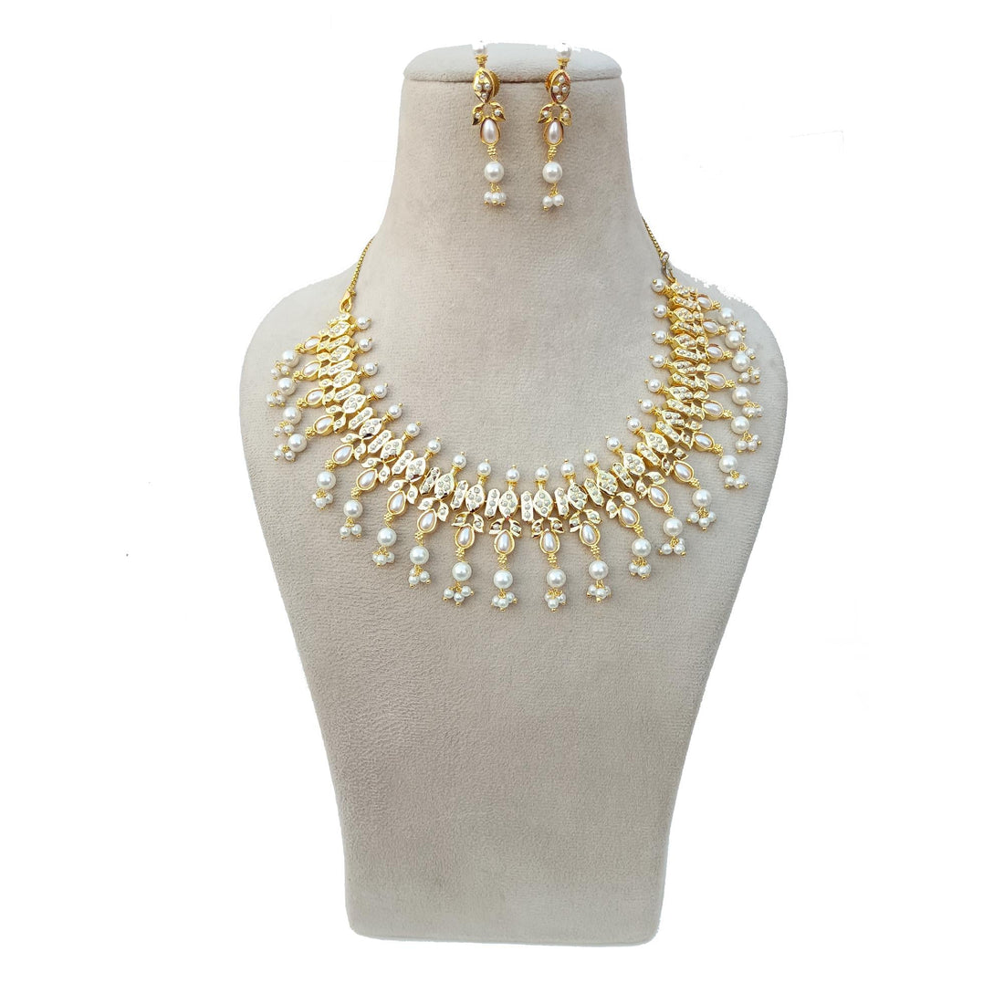Gold Plated Ruby Bridal Necklace Set | South Indian Wedding Jewelry | Gift For Her | Traditional Necklace | Engagement Necklace — 6