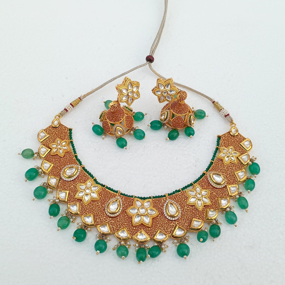 Kundan Meena Traditional Polki Indian Wedding Necklace | Gold Plated Bridal Jewellery | Ethnic Necklace | Reception Wear | Gift for Her — 7