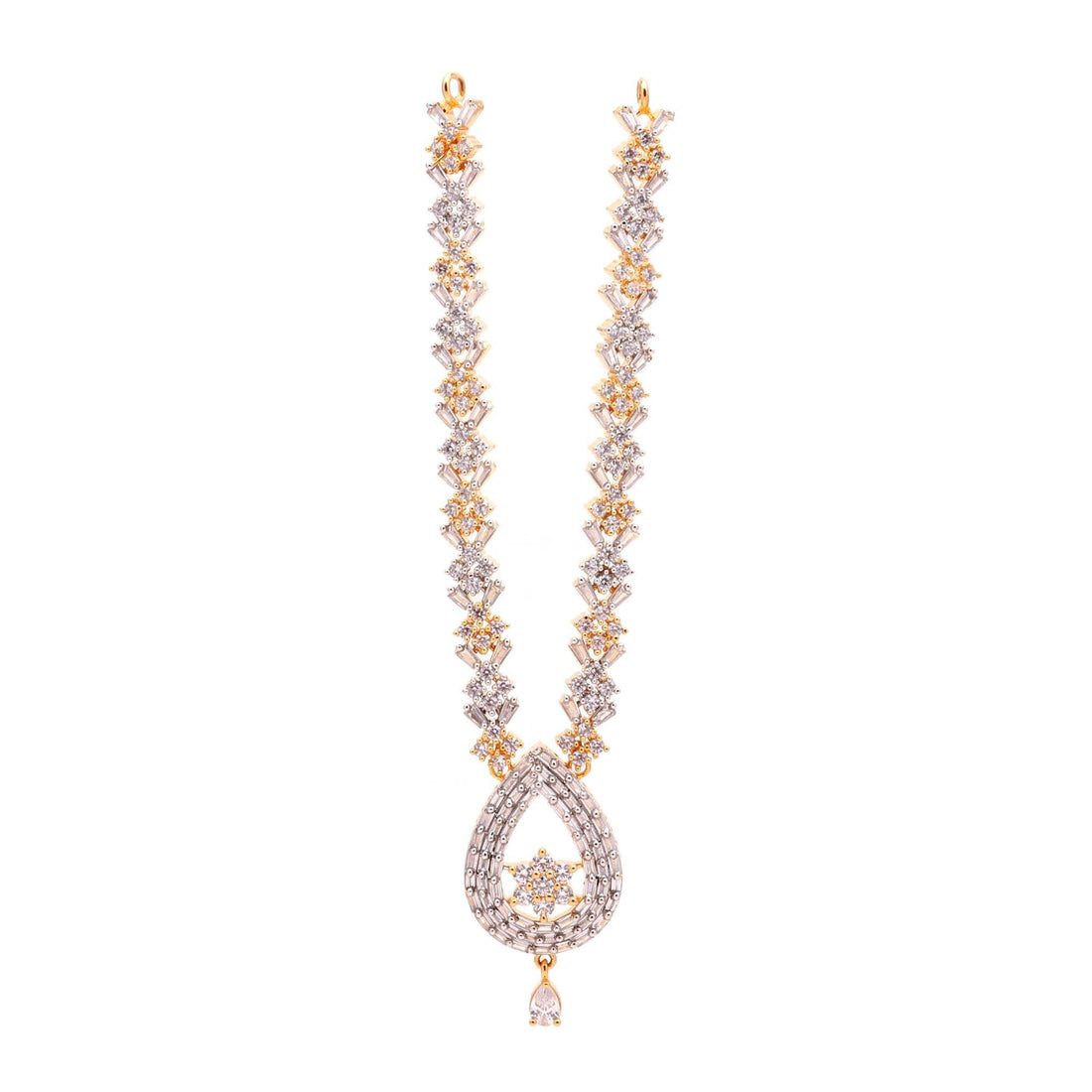 White Necklace For Krishna Ladu Gopal | Kanthi Mala Shringar | Traditional Mandir Jewelry | Janmashtami Pooja Temple Decoration Accessory — 4