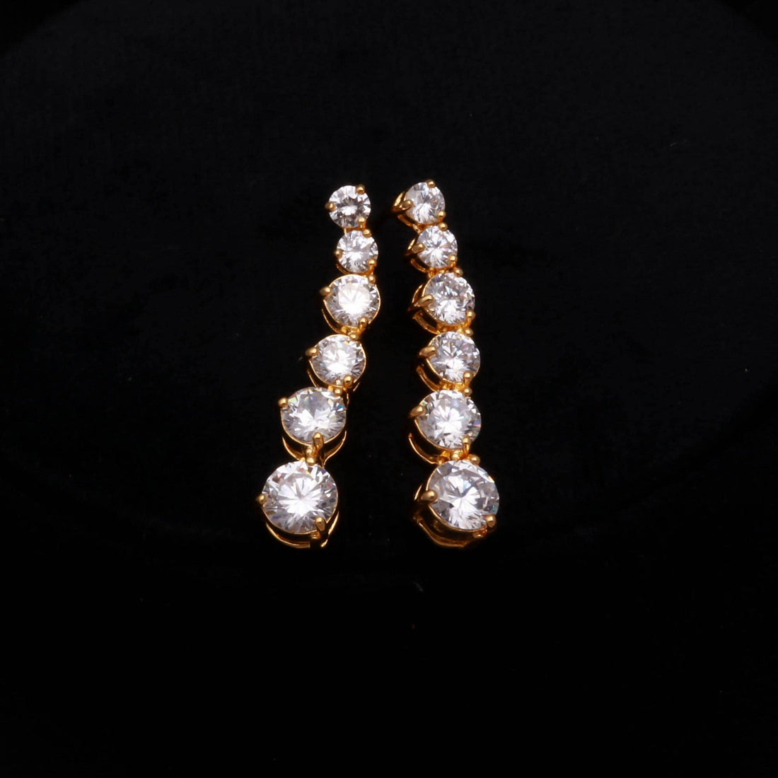 Tennis CZ Diamond Necklace |22K Gold Plated AAA Cubic Zirconia Bridal Necklace | Wedding Jewelry | Gift for Her | South Indian Jewelry — 5