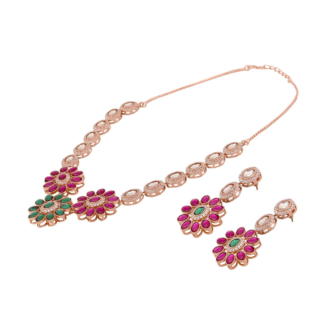 Victorian Antique Necklace Set | Gold Plated Polki Kundan Bridal Jewelry | Traditional Indian Wedding Necklace | Gift For Her — 6