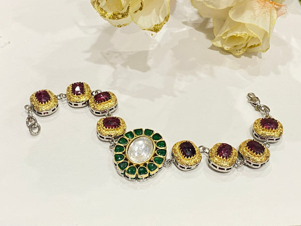 Kundan Gold Bracelet | Wedding Bracelet | South Indian jewellery | Style jewelry | Indian Designer Jewelry | Ruby Jewelry | Gift For Her