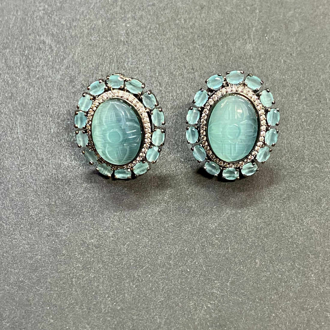 Carved Stone Stud Earrings: Luxury Minimalist Design — 5