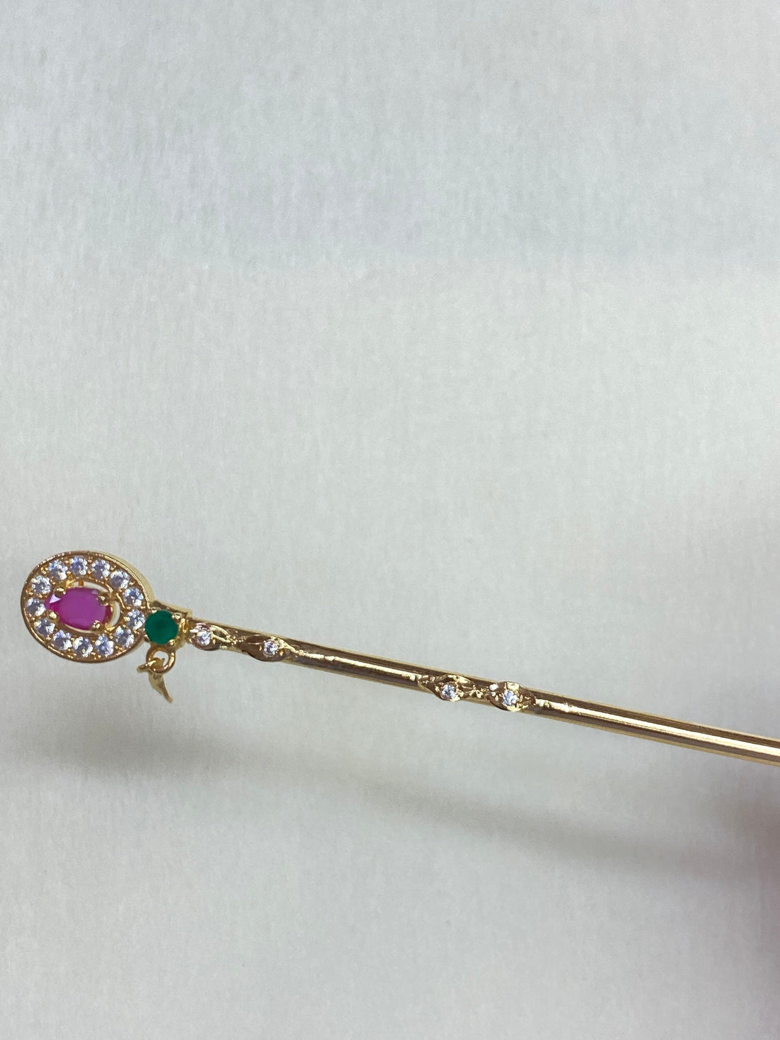 Handmade Krishna Flute: 22k Gold Plated Bansuri with CZ Stones r Handmade Lord Krishna LADDU GOPAL bansuri flute — 4