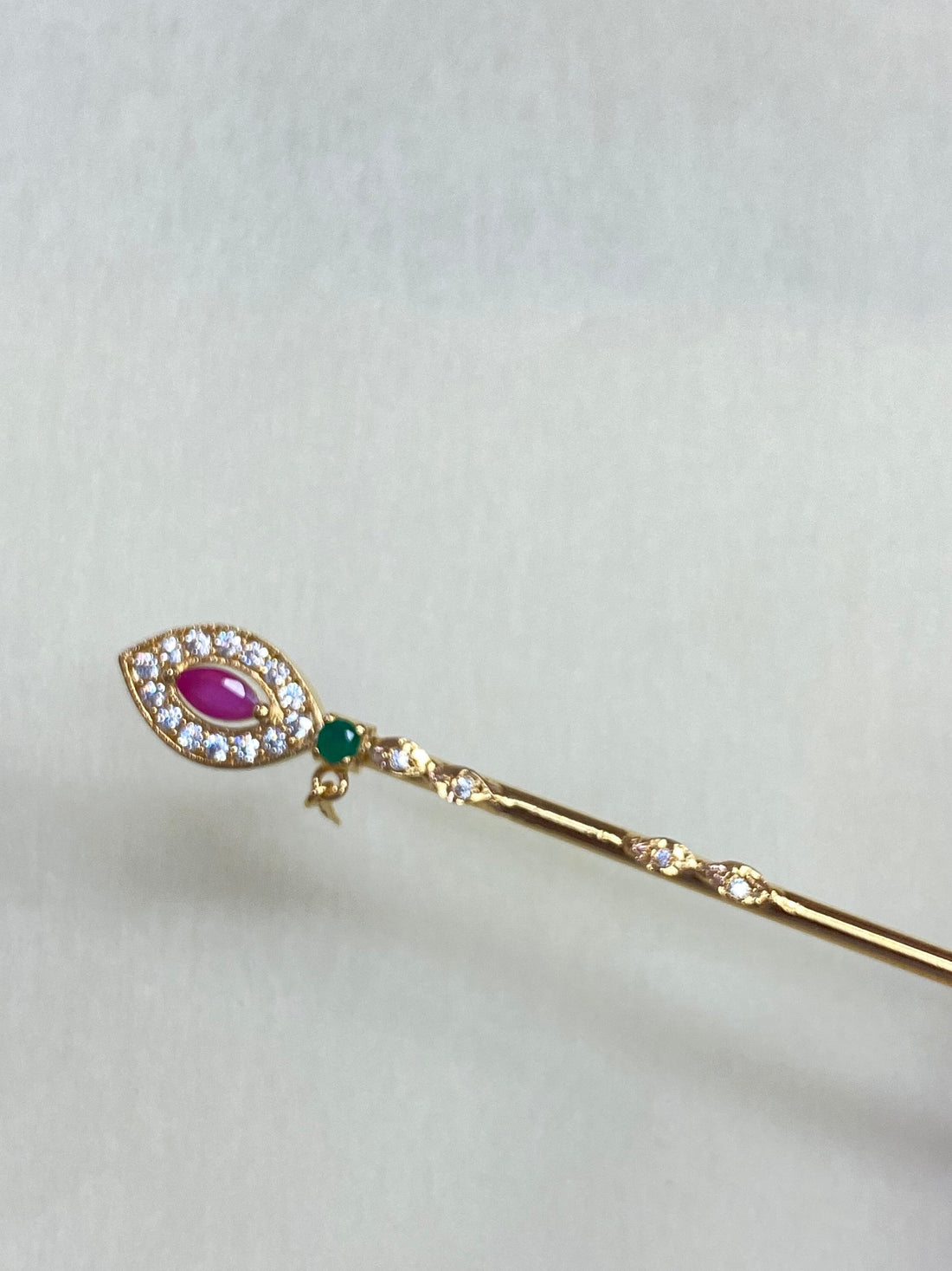 Handmade Krishna Flute: 22k Gold Plated Bansuri with CZ Stones r Handmade Lord Krishna LADDU GOPAL bansuri flute — 6