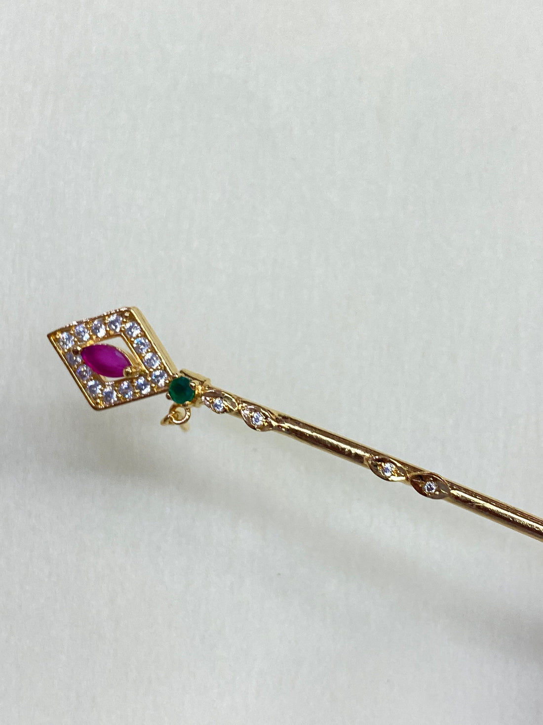Handmade Krishna Flute: 22k Gold Plated Bansuri with CZ Stones r Handmade Lord Krishna LADDU GOPAL bansuri flute — 3