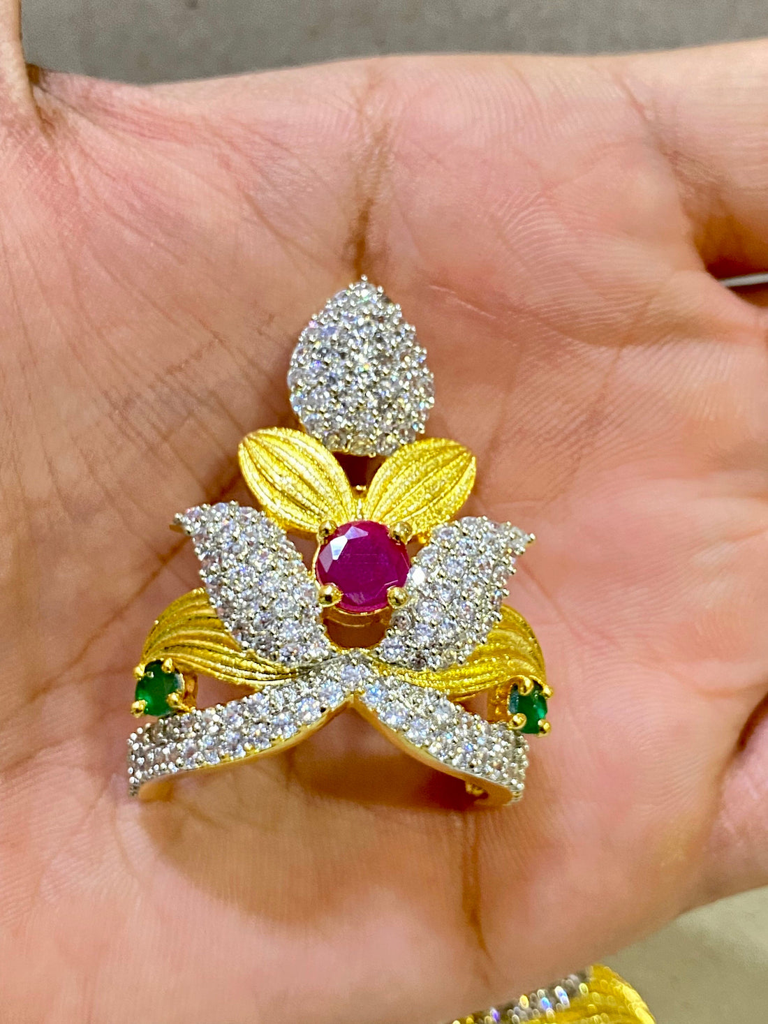 Krishna Mukut For God Goddesses | Laddu Gopal mukut | ornament Accessory |Gold Plated Crown Premium Deity jewellery — 3