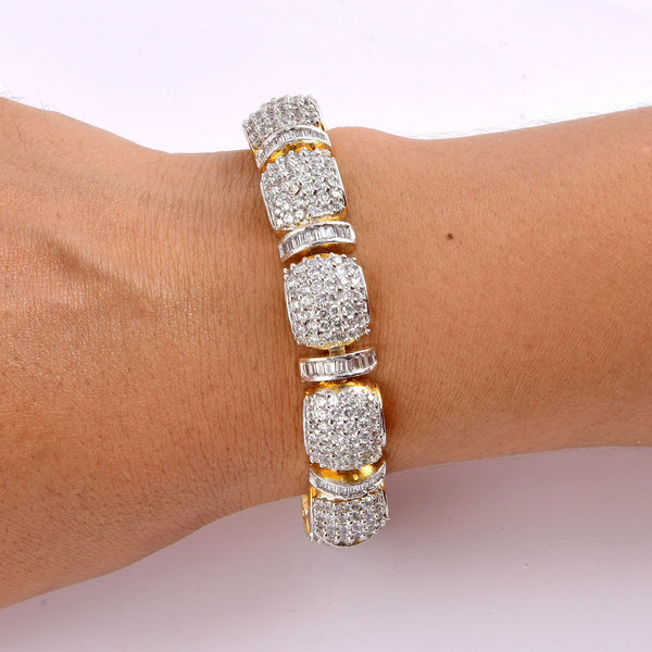 Handcrafted Brass Dainty Gold Plated Bracelet | Tennis CZ Bracelet for Wedding | Stackable Gemstone Bracelet | Gift for Her
