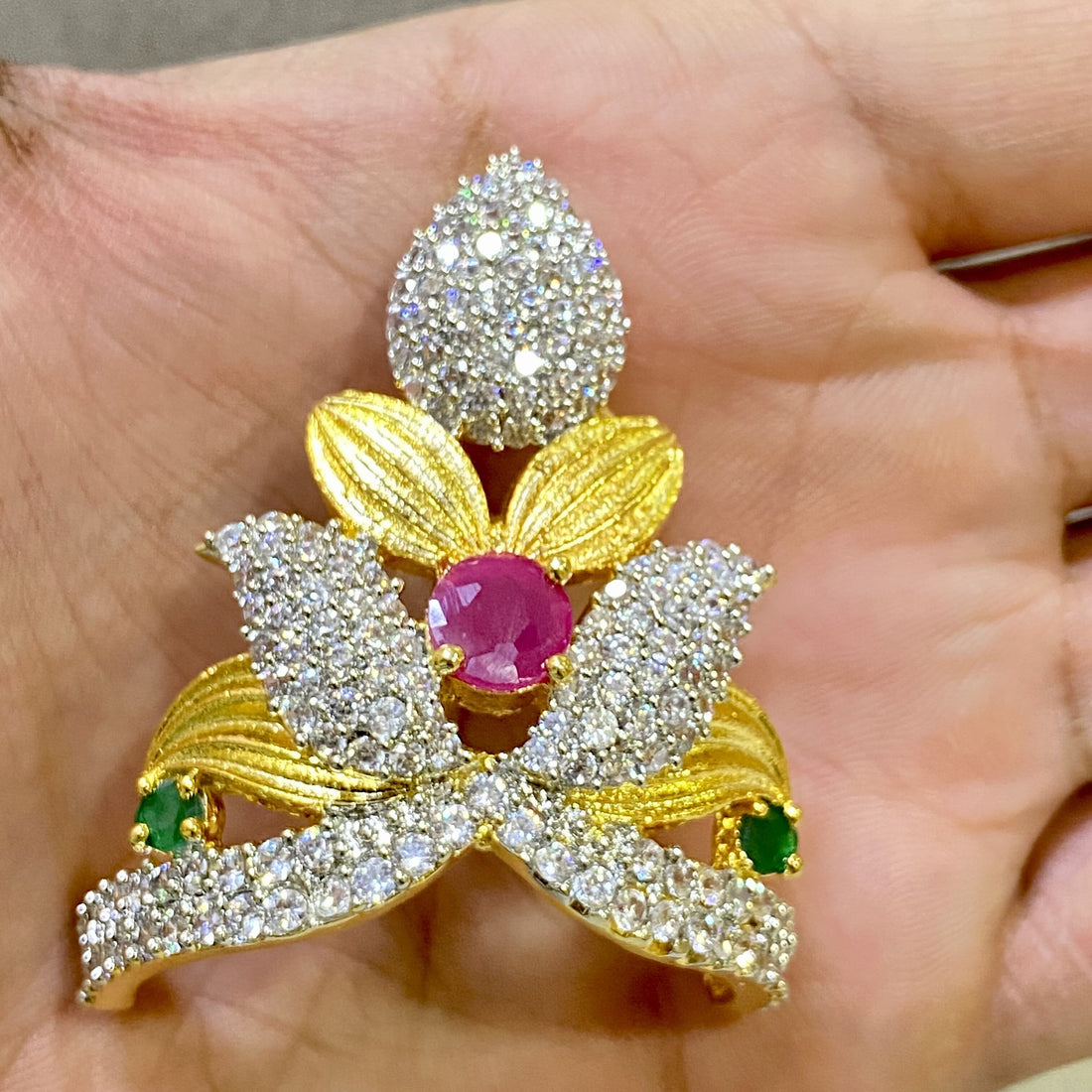 Krishna Mukut For God Goddesses | Laddu Gopal mukut | ornament Accessory |Gold Plated Crown Premium Deity jewellery — 2