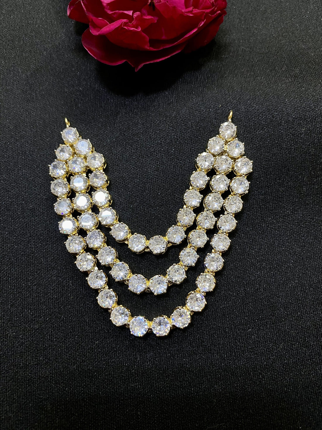 Laddu Gopal necklace, Krishna necklace, ruby necklace, handmade necklace, krishna accessories, laddu Gopal jewellery — 2