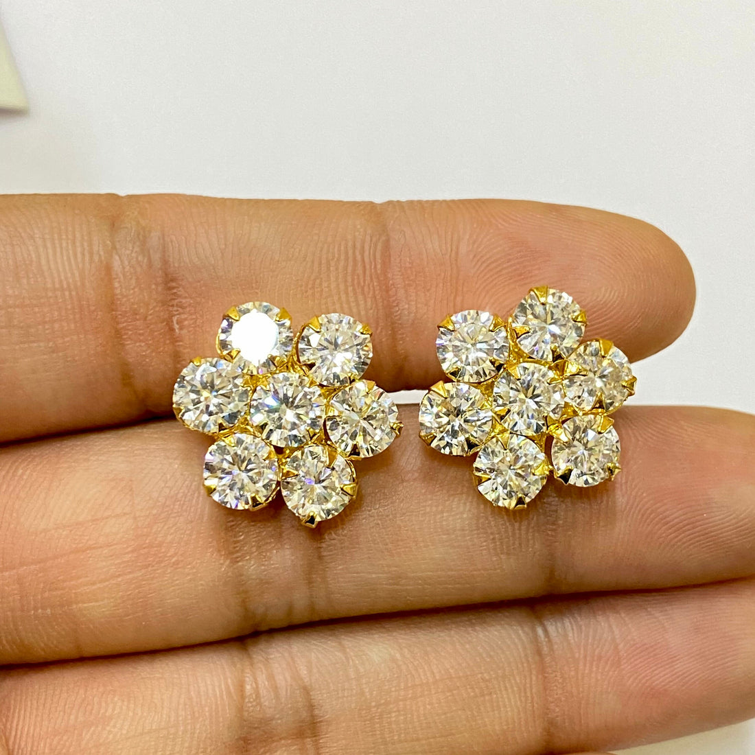 Forever in Bloom: Diamond Flower Stud Earrings for Enduring Beauty and Grace — 3