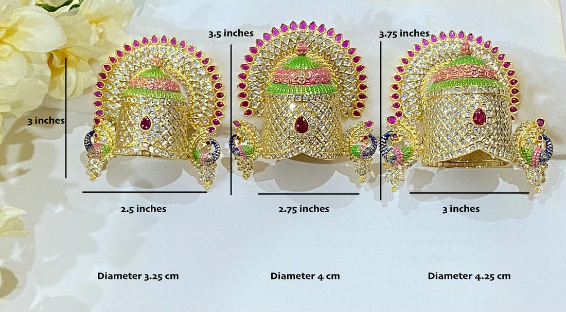22k Gold Plated Tirupati Balaji Crown: Ruby & Solitaire Stone Work Mukut |  Lord Venkateshwara crown | Puja Room Blessings of Prosperity — 8