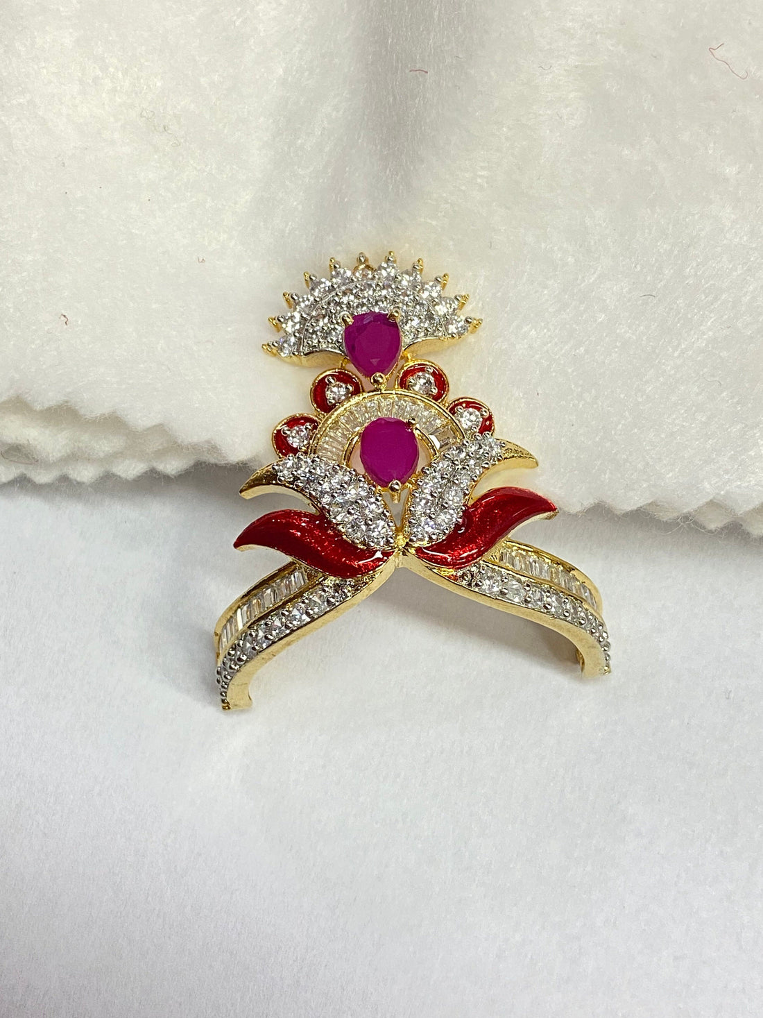Traditional Indian Crown for Gods | Mukut for Laddu Gopal | Premium Deitu Accessory Gold Plated — 3