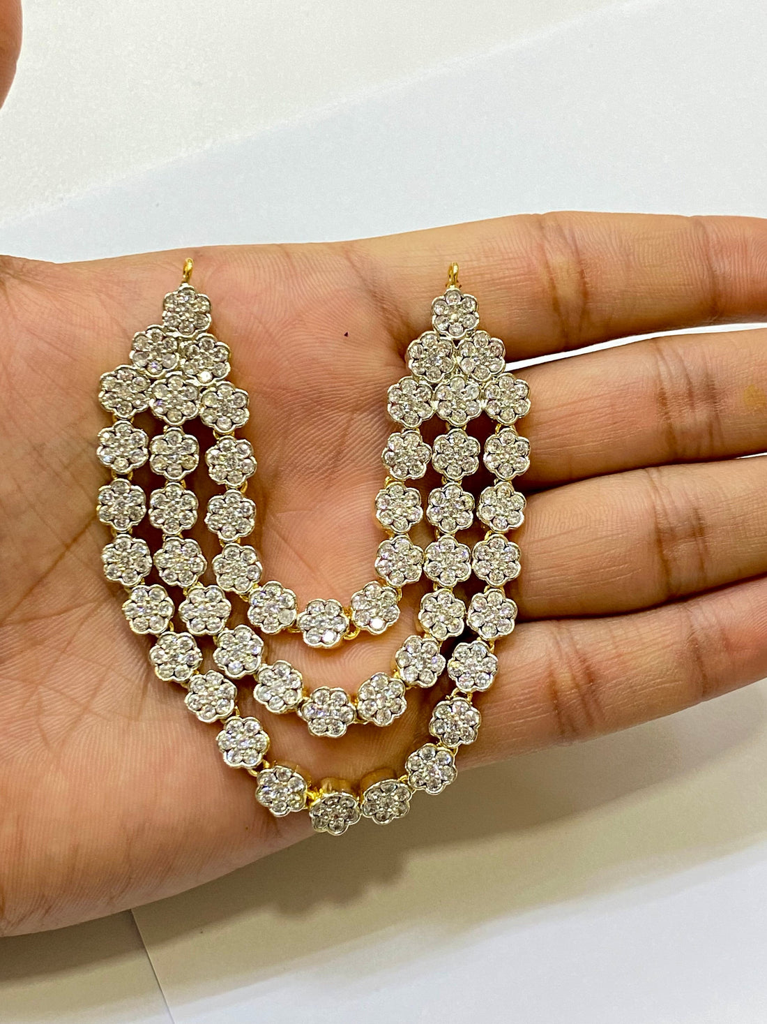 22k Gold Plated Laddu Gopal Necklace Ruby Emerald Diamond | Temple Accessories | Temple Jewelry | Bal Gopal Shringar Ornaments — 8