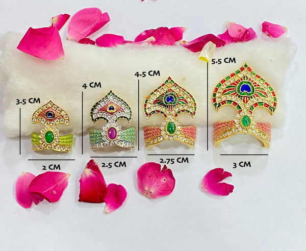 Divine Adornments: Laddu Gopal Ji Shree Krishna Mukut Collection