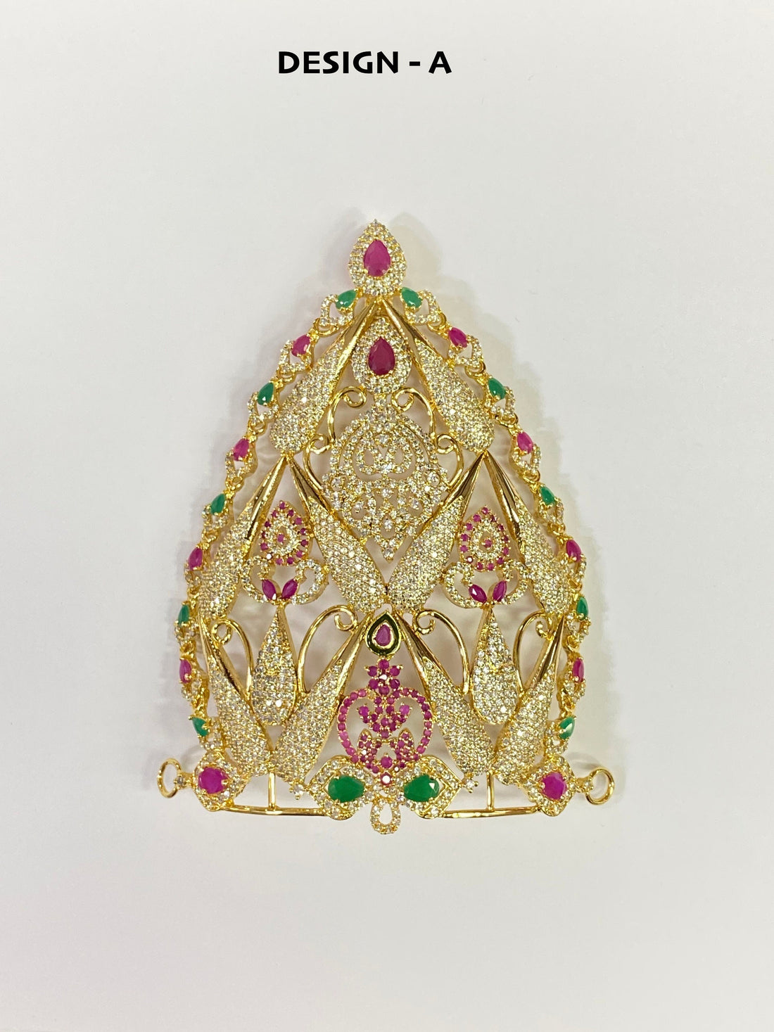 Radha Krishna Mukut | Divine Ornament | Big Size Temple Accessory Mukut | Temple Spiritual Gifting