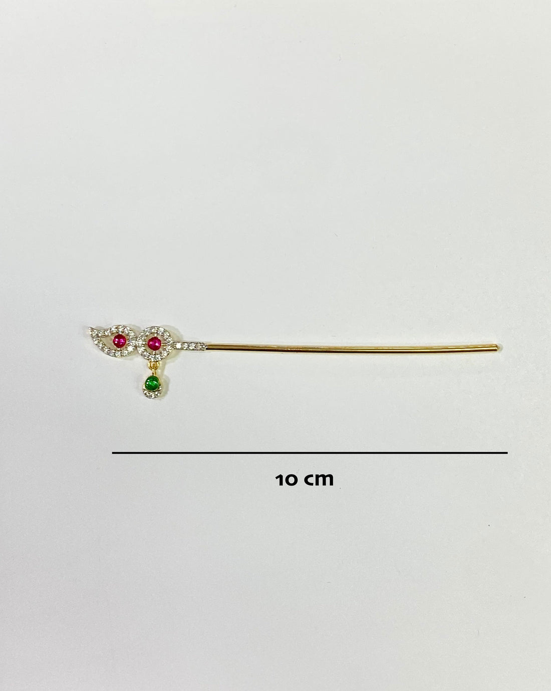 Gold Plated Krishna Flute | Ruby & Emerald Deity Accessories | flute Bal Gopal Bansi |  Handmade Lord Krishna | Gift For Her — 3
