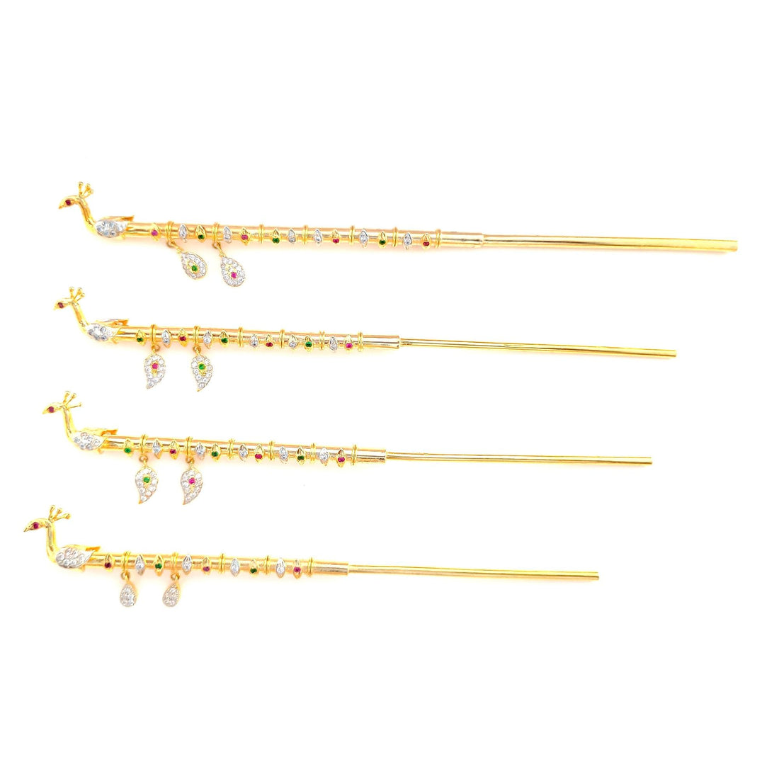 Handcrafted Krishna Flute: 22k Gold Plated Deity Accessory — 3