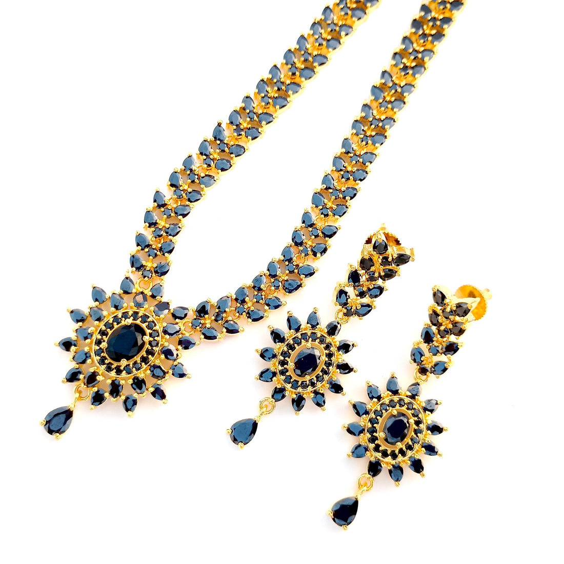 Black Onyx Long Necklace | Gift For Her | Elegant Black Stone Jewelry for Women | Black Onyx Beaded Mala | Handmade Gemstone Jewelry — 4
