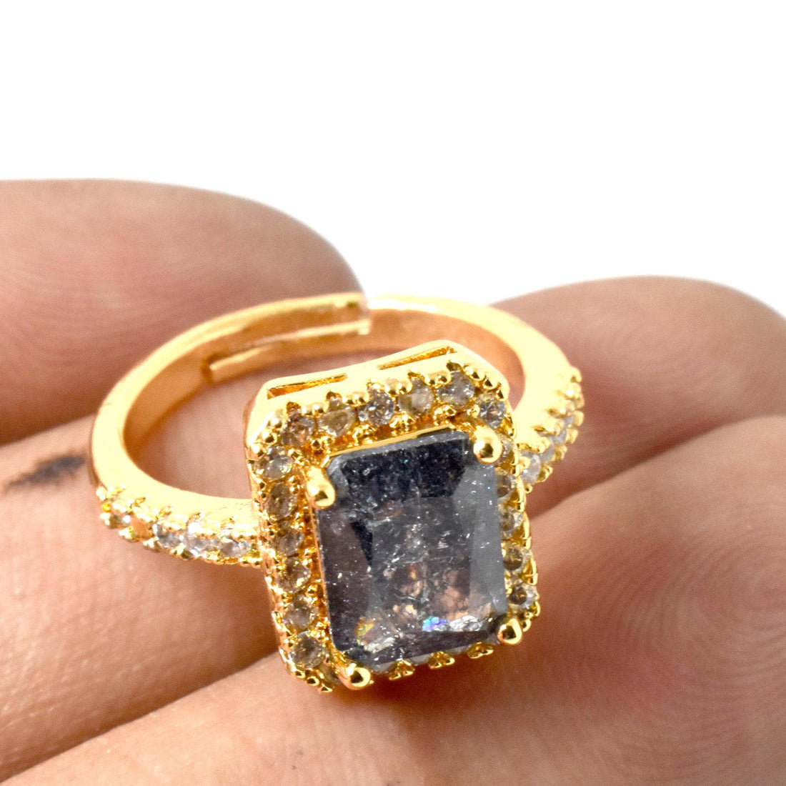 Cushion Sapphire CZ Diamond Ring | Rose Gold Plated Cocktail Statement Ring | Bridal Wedding Engagement Ring | Party Wear Ring |Gift for Her — 4