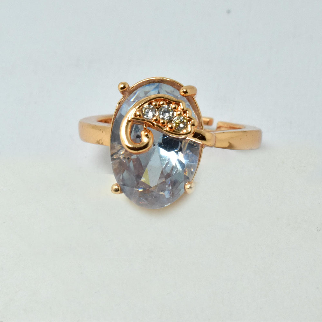 Gold Plated Cushion Moonstone Ring with CZ Diamonds | Statement Cocktail Ring | Bridal Wedding Engagement Ring | Gift for Women — 4