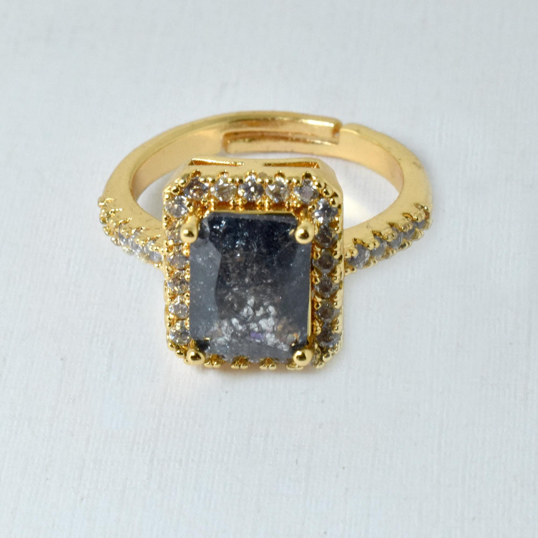 Cushion Sapphire CZ Diamond Ring | Rose Gold Plated Cocktail Statement Ring | Bridal Wedding Engagement Ring | Party Wear Ring |Gift for Her — 2