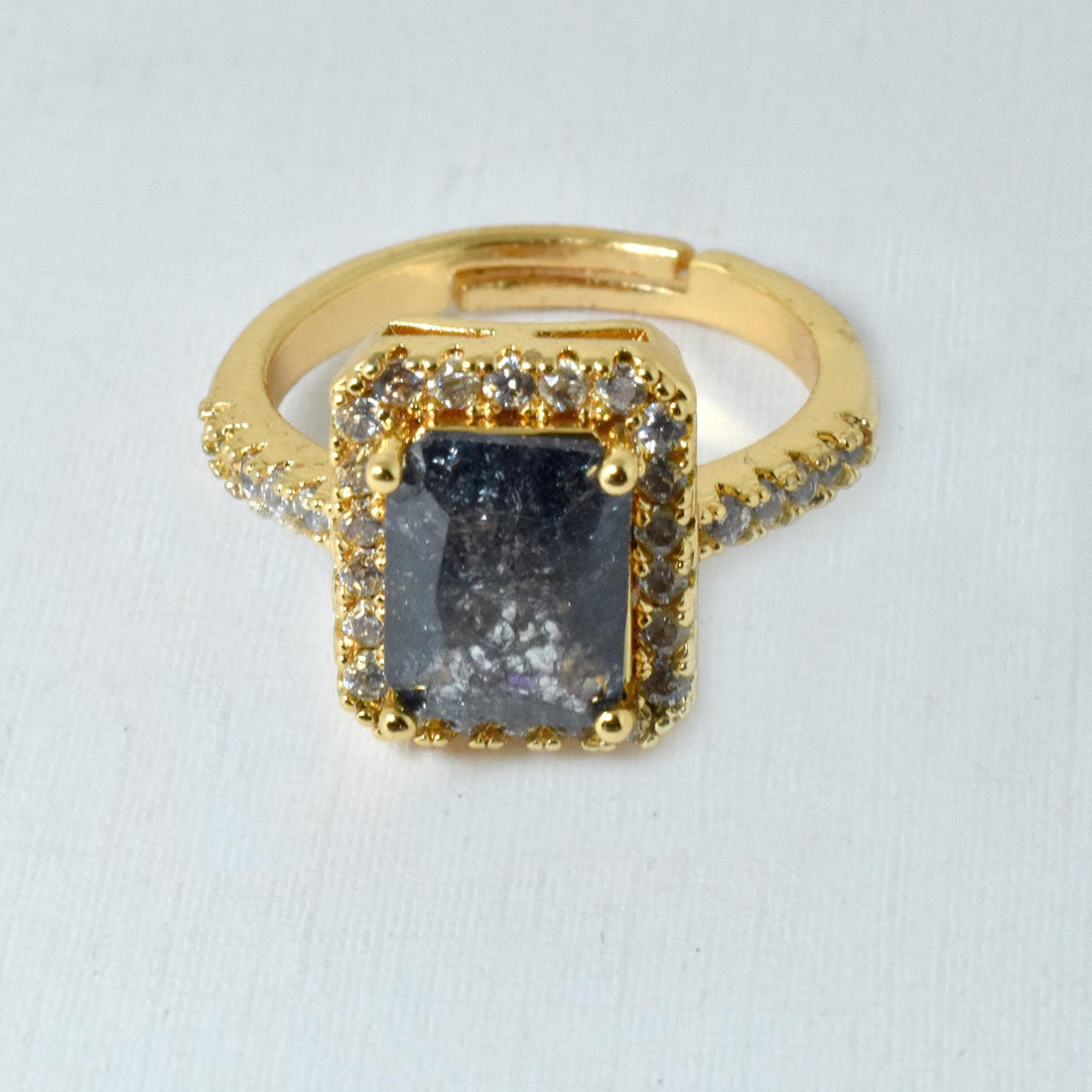 Cushion Sapphire CZ Diamond Ring | Rose Gold Plated Cocktail Statement Ring | Bridal Wedding Engagement Ring | Party Wear Ring |Gift for Her — 6