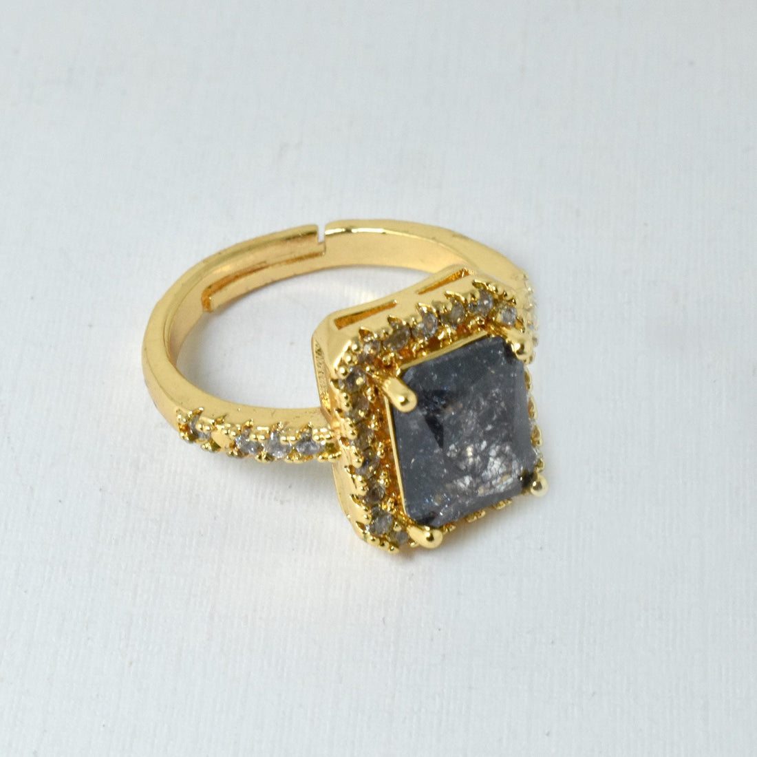 Cushion Sapphire CZ Diamond Ring | Rose Gold Plated Cocktail Statement Ring | Bridal Wedding Engagement Ring | Party Wear Ring |Gift for Her — 3