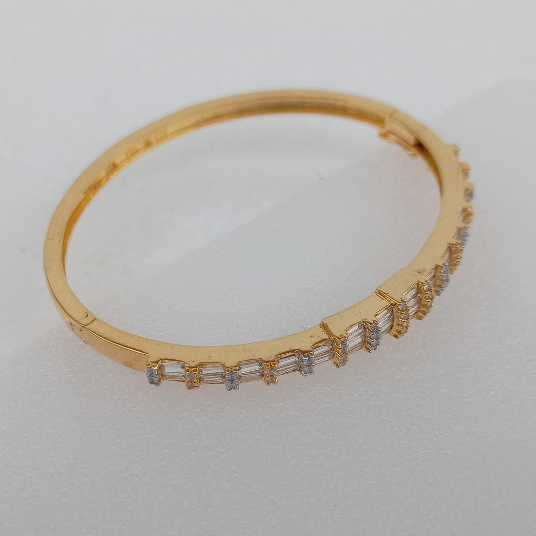 Cubic Zirconia Indian Bangle | 22K Gold Plated Bollywood Bracelet | Bridal Wedding Bangle | Ethnic Party Wear Jewelry | Gift for Her — 5