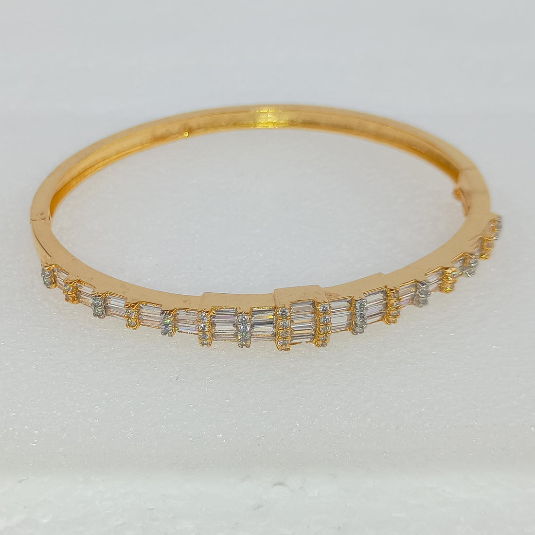 Cubic Zirconia Indian Bangle | 22K Gold Plated Bollywood Bracelet | Bridal Wedding Bangle | Ethnic Party Wear Jewelry | Gift for Her — 7