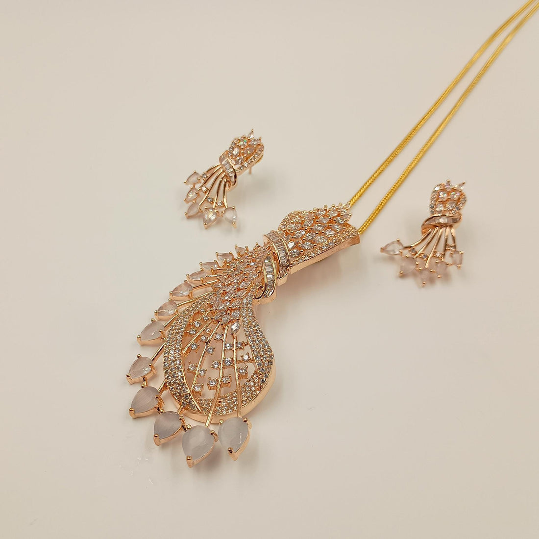 Ruby Style Statement Pendant Set: Indian Designer Jewelry — 2