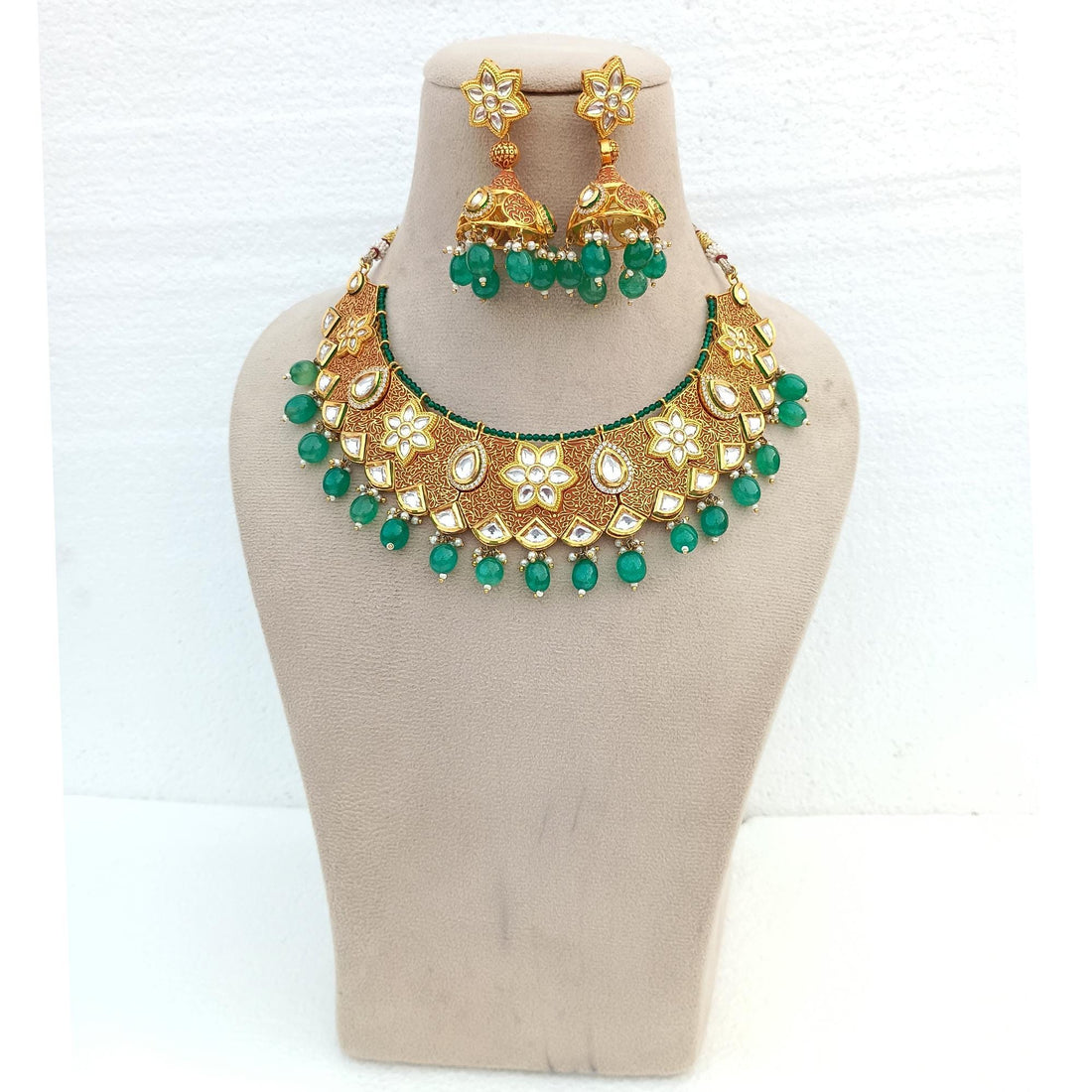 Kundan Meena Traditional Polki Indian Wedding Necklace | Gold Plated Bridal Jewellery | Ethnic Necklace | Reception Wear | Gift for Her — 6