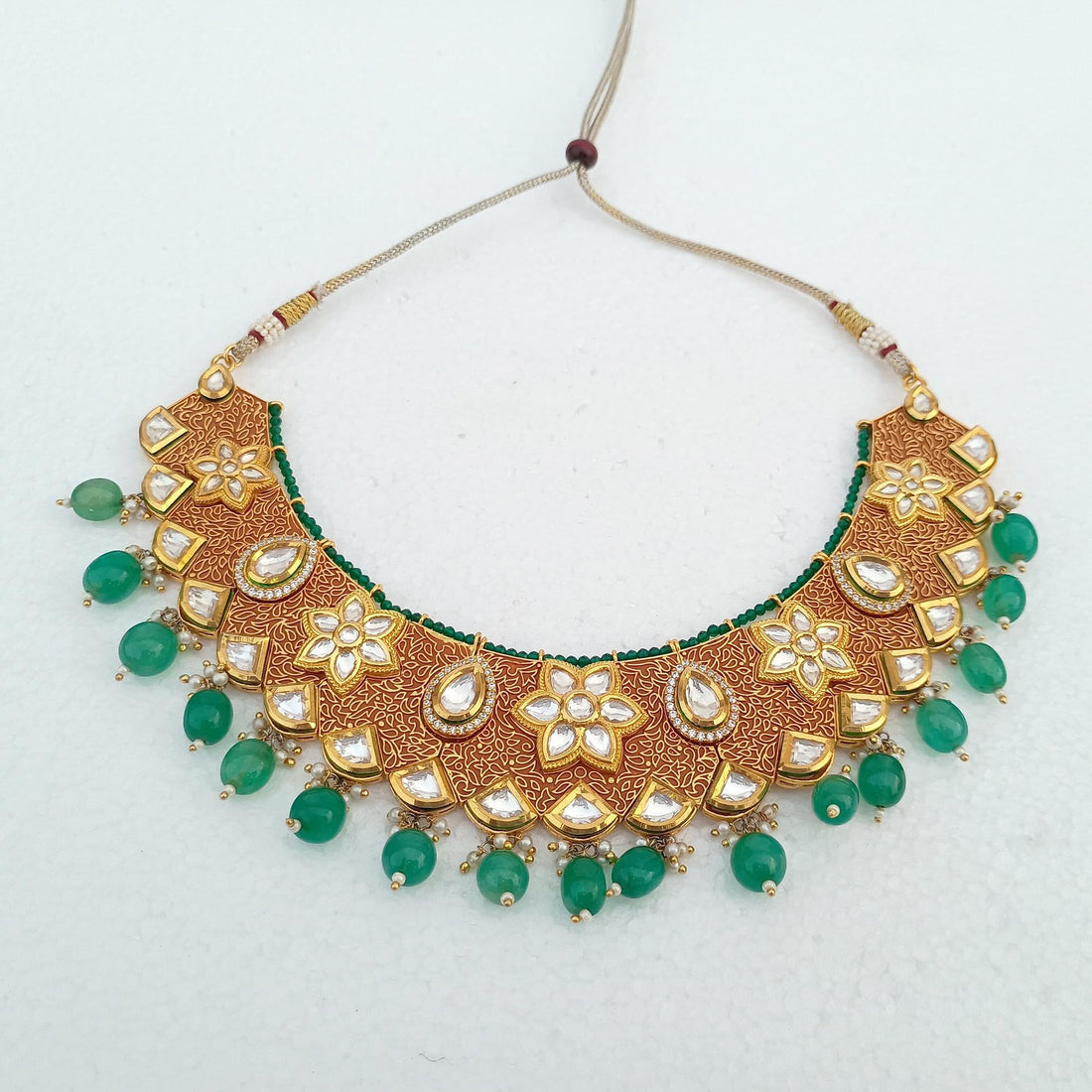 Kundan Meena Traditional Polki Indian Wedding Necklace | Gold Plated Bridal Jewellery | Ethnic Necklace | Reception Wear | Gift for Her — 8