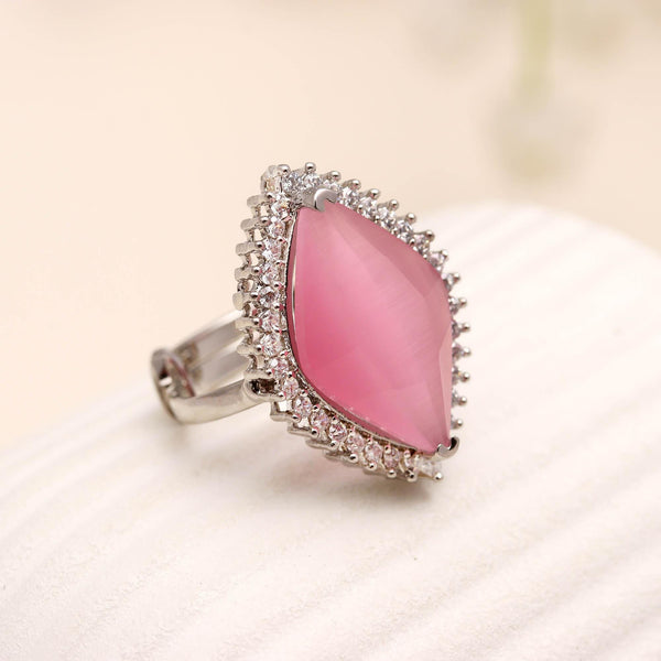Marquise Cut Silver CZ Halo Women's Ring | Wedding Ring | Unique Fashion Accessory | Statement Style | Bridal Ring | Gift For Her