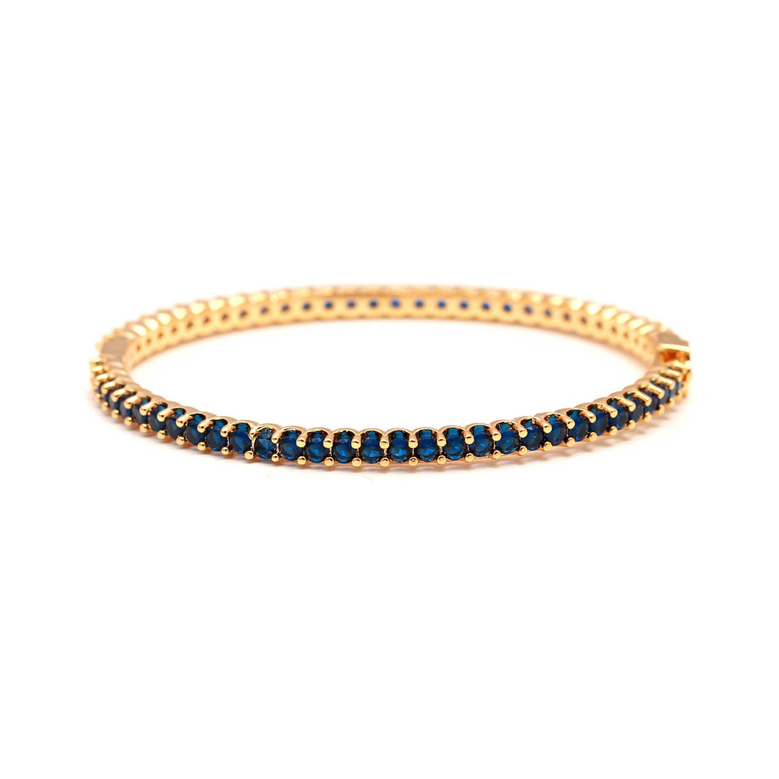 Blue Sapphire Gold Bracelet | Gift For Her | Elegant Royal Gemstone Bracelet for Women | Minimalist Gemstone Jewelry — 3