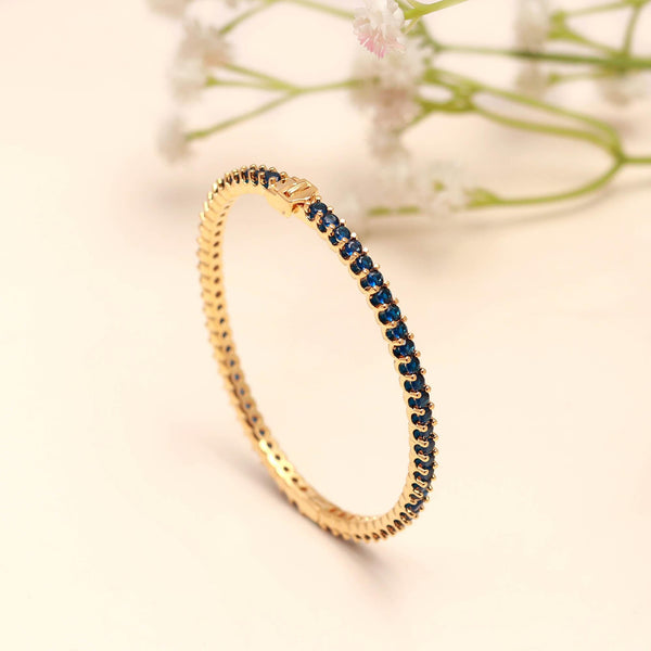 Blue Sapphire Gold Bracelet | Gift For Her | Elegant Royal Gemstone Bracelet for Women | Minimalist Gemstone Jewelry
