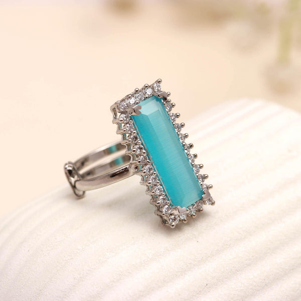 Baguette Stone Stacking Ring – Simple & Chic Design | Baguette Gemstone Ring – Modern Engagement or Promise Ring | Birthstone Baguette Ring
