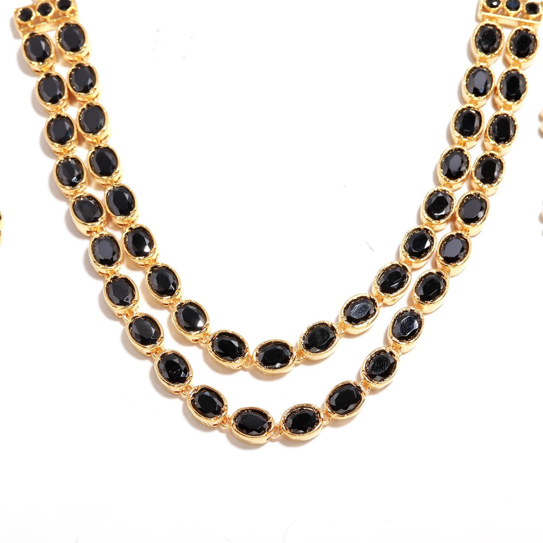 22K Gold Plated Black Onyx Necklace Set Jewelry |Teardrop Onyx Pendant Necklace with Matching Earrings | Wedding Jewelry Statement — 6