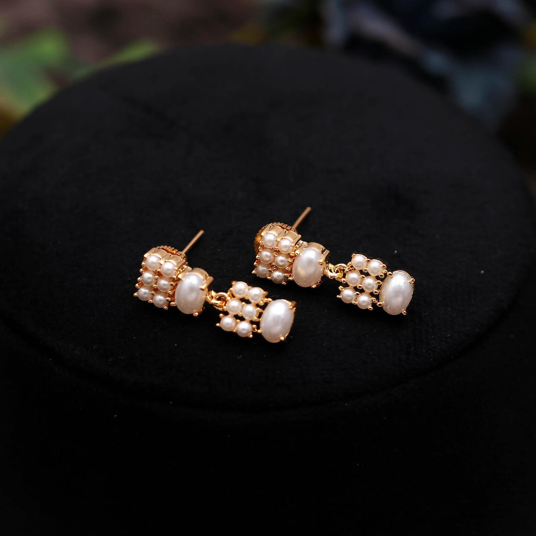 Pearl Necklace Set | 22K Gold Plated Brass Jewellery | Freshwater Pearl Choker Necklace with Stud Earrings | Bridal Jewellery |Gift for Her — 2